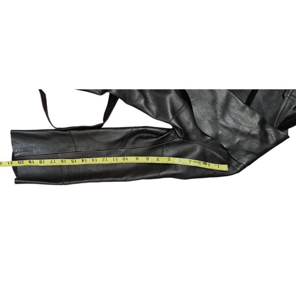 GIAN MORI Black Genuine Leather Maxi Coat  Runway Style Made in Europe, Belted S - Picture 14 of 15